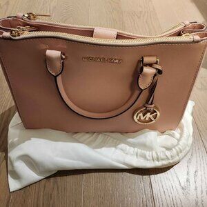 Michael Kors Handbag Sutton Medium Satchel Pink Shoulder Bag